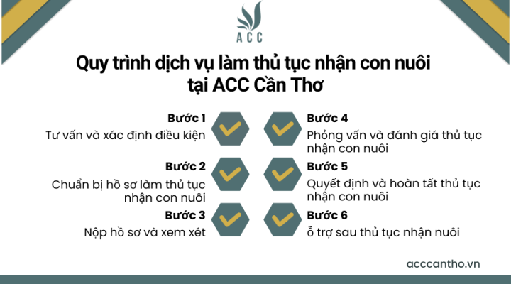 Quy trình dịch vụ làm thủ tục nhận con nuôi tại ACC Cần Thơ