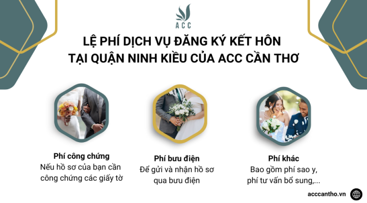 Lệ phí dịch vụ đăng ký kết hôn tại Quận Ninh Kiều của ACC Cần Thơ