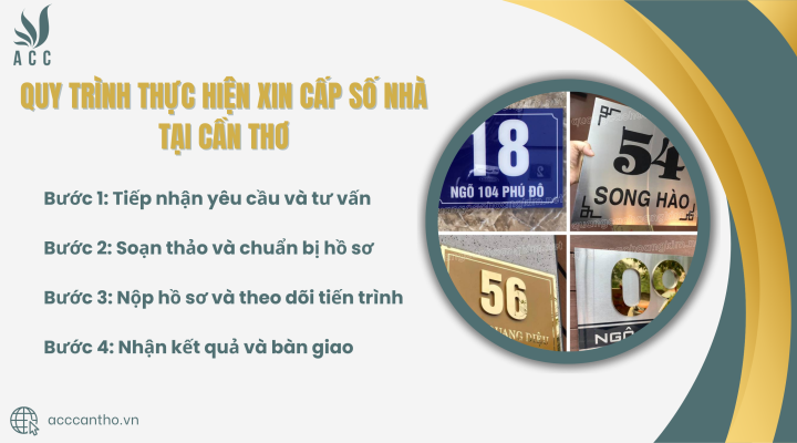 Quy trình thực hiện xin cấp số nhà tại ACC Cần Thơ