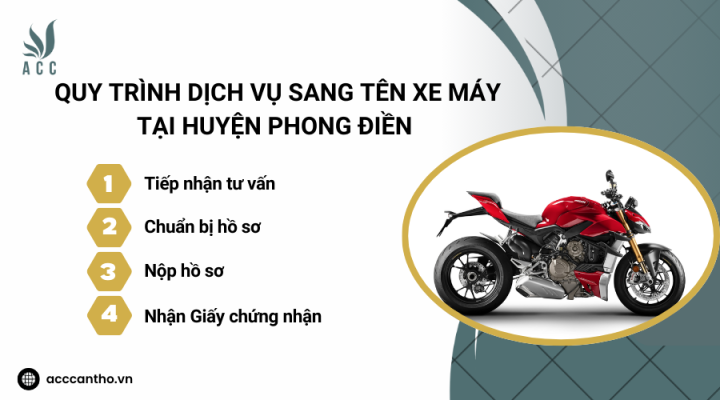 Quy trình dịch vụ sang tên xe máy tại huyện Phong Điền