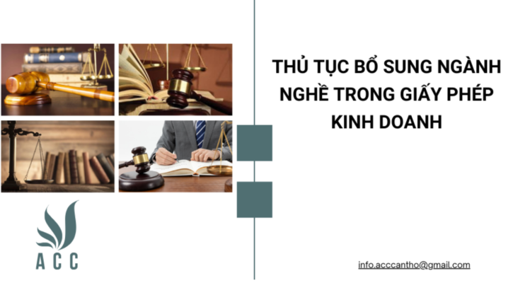 Thủ tục bổ sung ngành nghề trong giấy phép kinh doanh