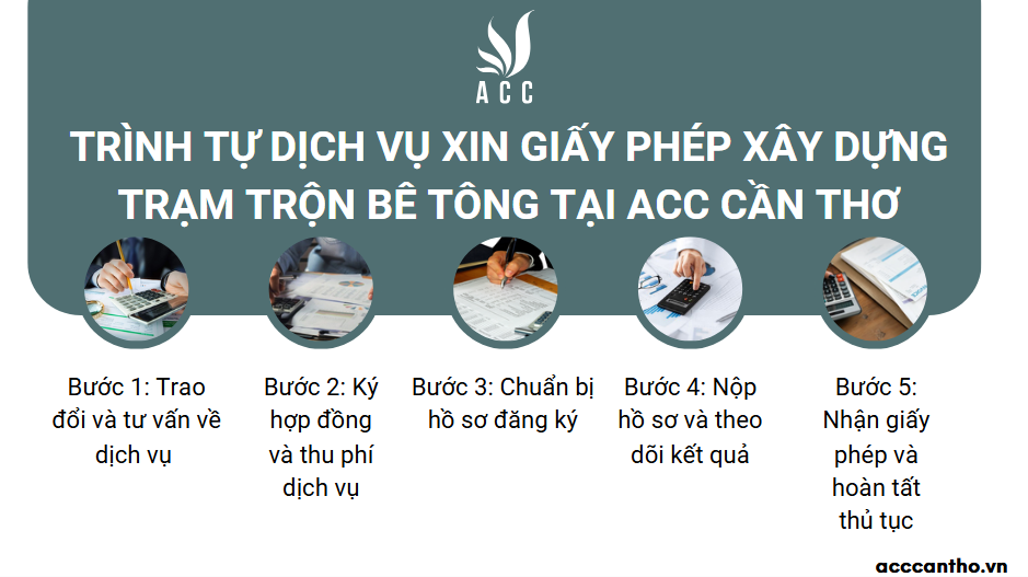 Trình tự dịch vụ xin giấy phép xây dựng trạm trộn bê tông tại ACC Cần Thơ