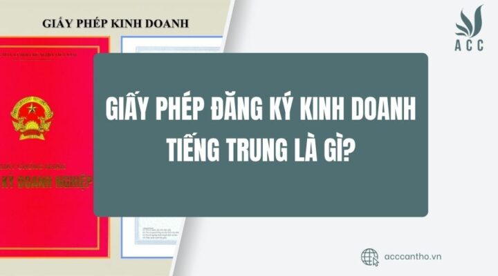 Giấy phép đăng ký kinh doanh tiếng Trung là gì?