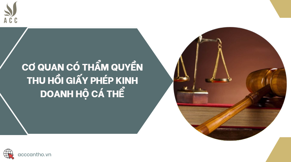 Cơ quan có thẩm quyền thu hồi giấy phép kinh doanh hộ cá thể