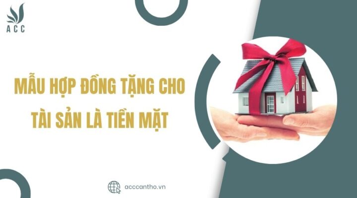 Mẫu hợp đồng tặng cho tài sản là tiền mặt