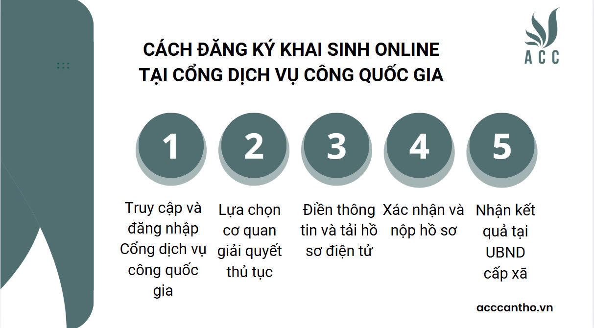 Cách đăng ký khai sinh online tại Cổng dịch vụ công quốc gia