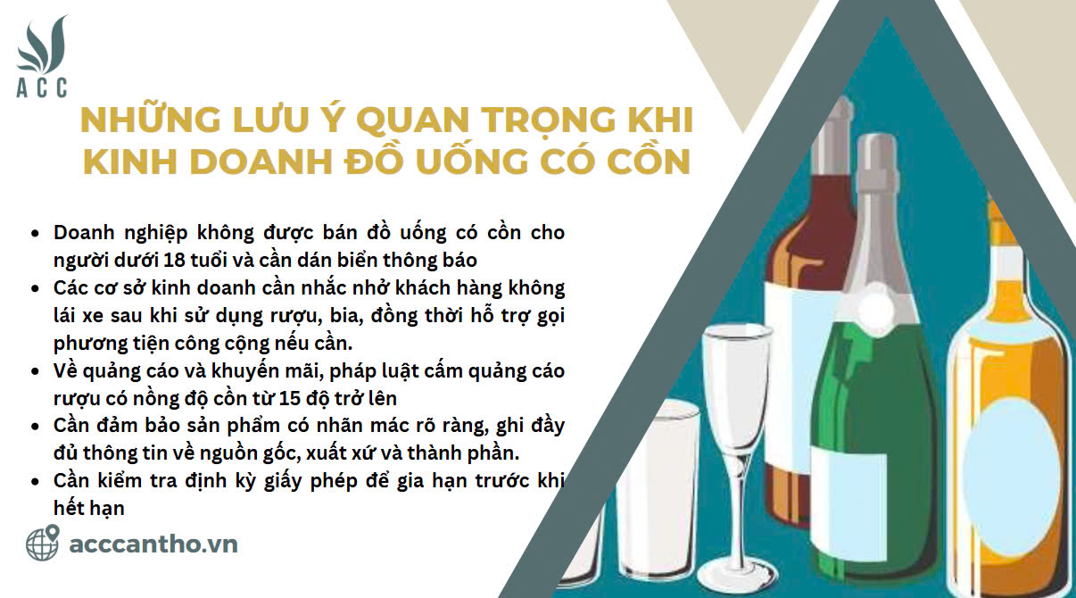 Những lưu ý quan trọng khi kinh doanh đồ uống có cồn
