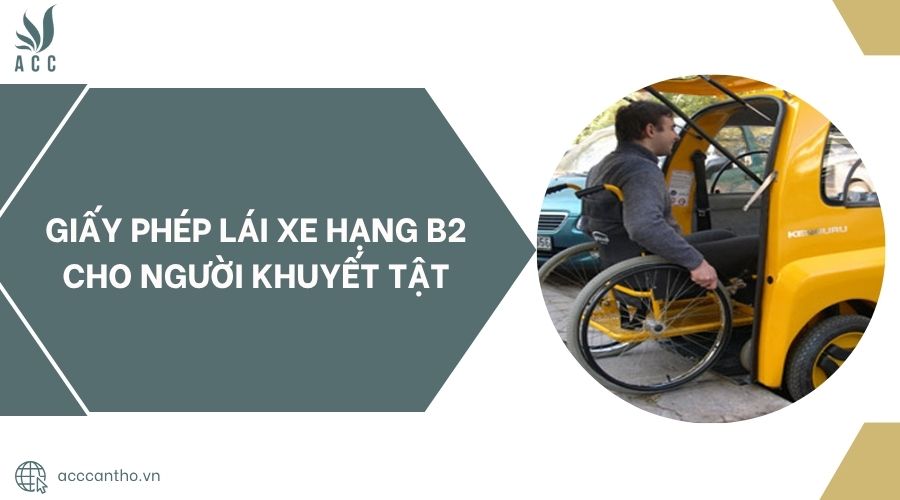 Giấy phép lái xe hạng B2 cho người khuyết tật