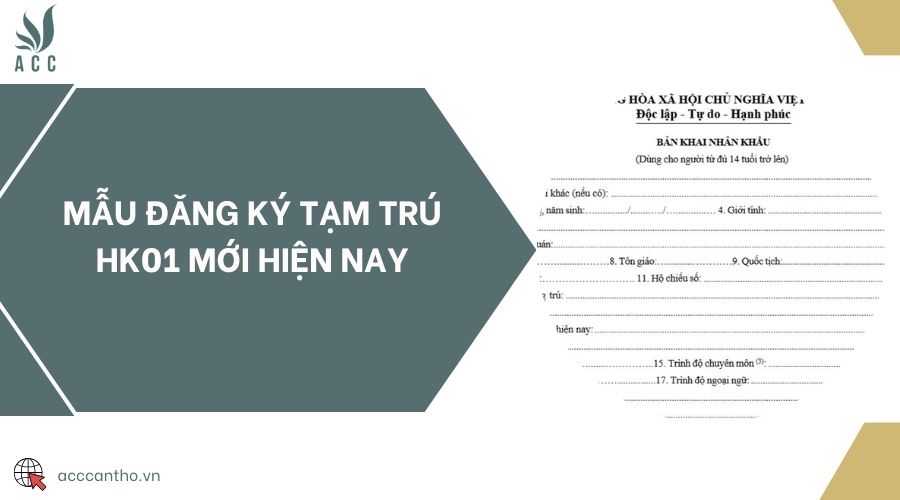 Mẫu đăng ký tạm trú mới hiện nay
