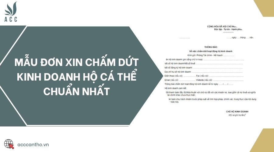 Mẫu đơn xin chấm dứt kinh doanh hộ cá thể chuẩn nhất
