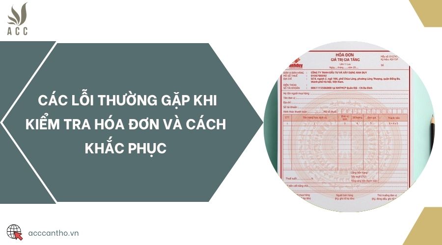 Các lỗi thường gặp khi kiểm tra hóa đơn và cách khắc phục