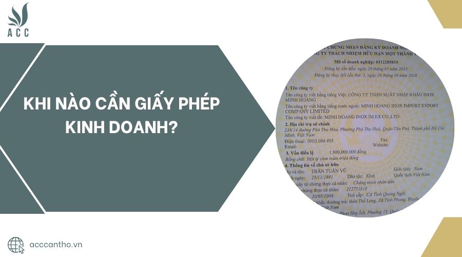 Khi nào cần giấy phép kinh doanh?