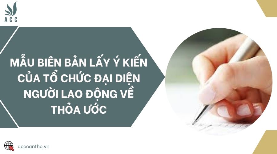 Mẫu biên bản lấy ý kiến của tổ chức đại diện người lao động về thỏa ước