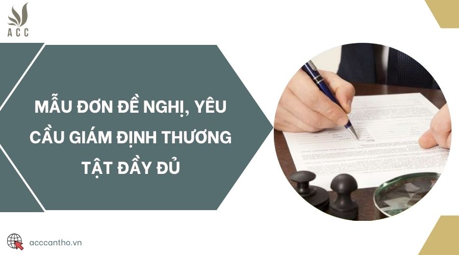 Mẫu đơn đề nghị, yêu cầu giám định thương tật đầy đủ