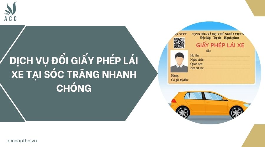 Dịch vụ đổi giấy phép lái xe tại Sóc Trăng nhanh chóng