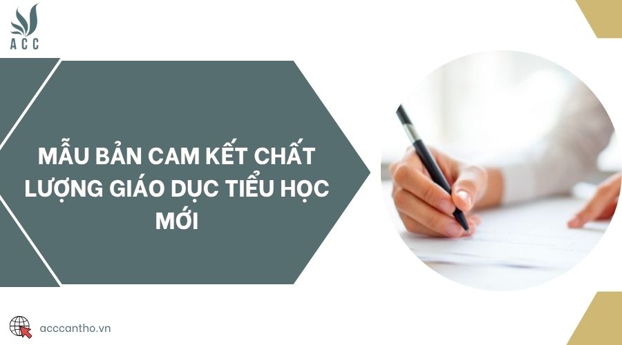 Mẫu bản cam kết chất lượng giáo dục tiểu học mới