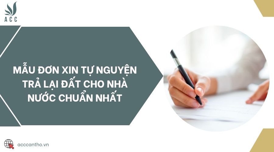 Mẫu đơn xin tự nguyện trả lại đất cho Nhà nước chuẩn nhất