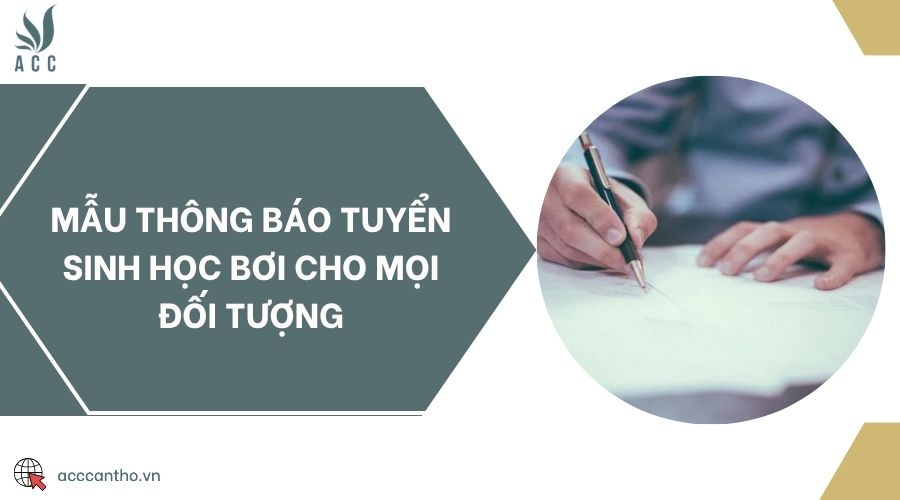 Mẫu thông báo tuyển sinh học bơi cho mọi đối tượng