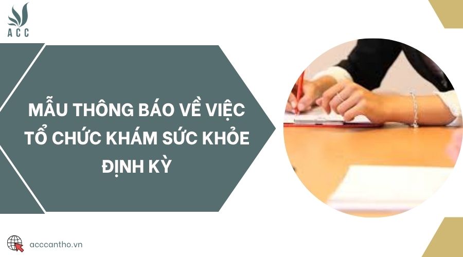 Mẫu thông báo về việc tổ chức khám sức khỏe định kỳ