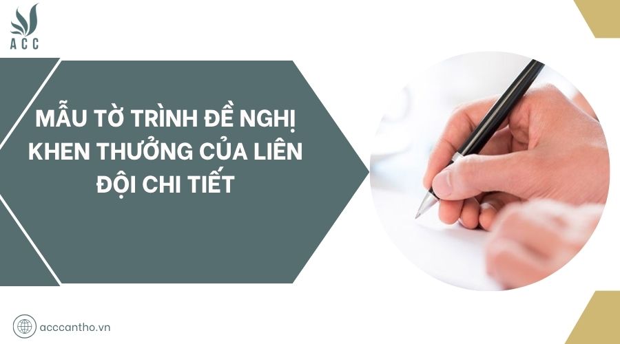 Mẫu tờ trình đề nghị khen thưởng của liên đội chi tiết