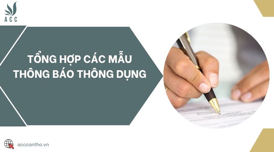 Tổng hợp các mẫu thông báo thông dụng
