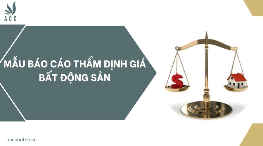 Mẫu báo cáo thẩm định giá bất động sản