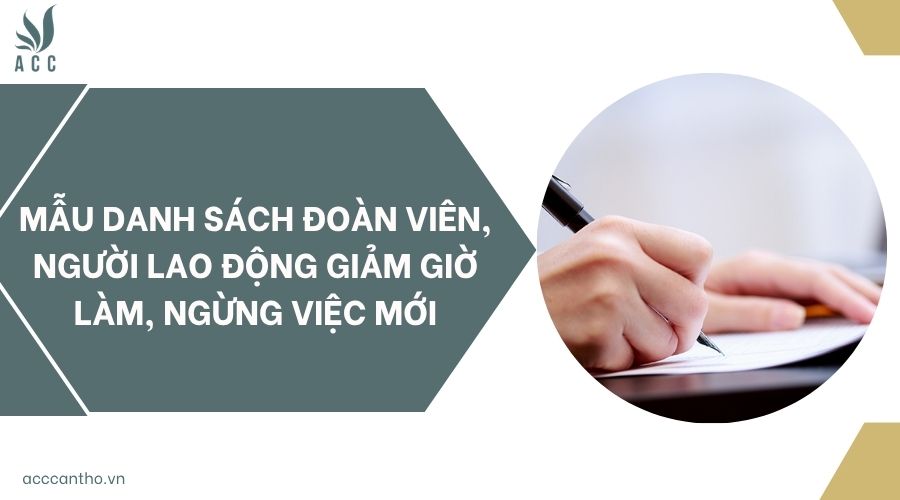 Mẫu danh sách đoàn viên, người lao động giảm giờ làm, ngừng việc mới