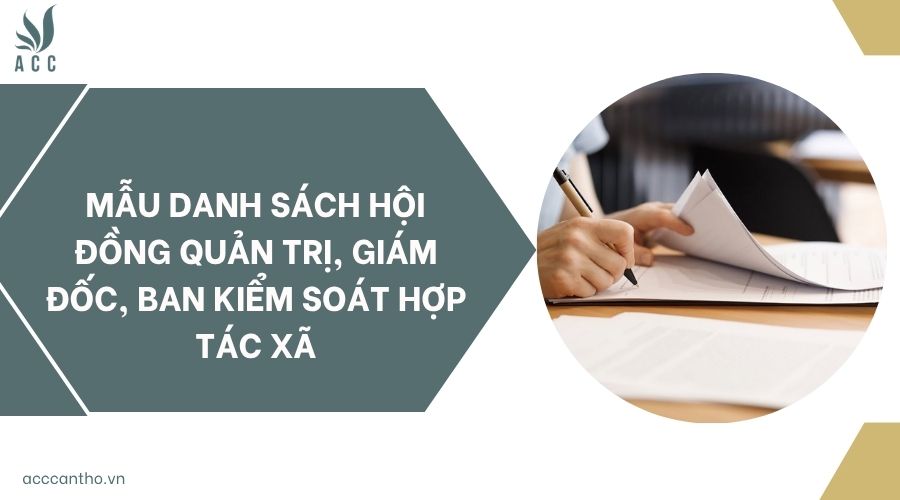 Mẫu danh sách hội đồng quản trị, giám đốc, ban kiểm soát hợp tác xã