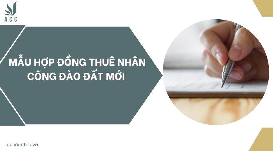 Mẫu hợp đồng thuê nhân công đào đất mới