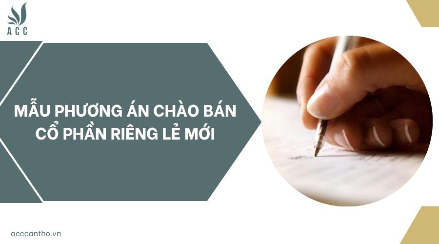 Mẫu phương án chào bán cổ phần riêng lẻ mới