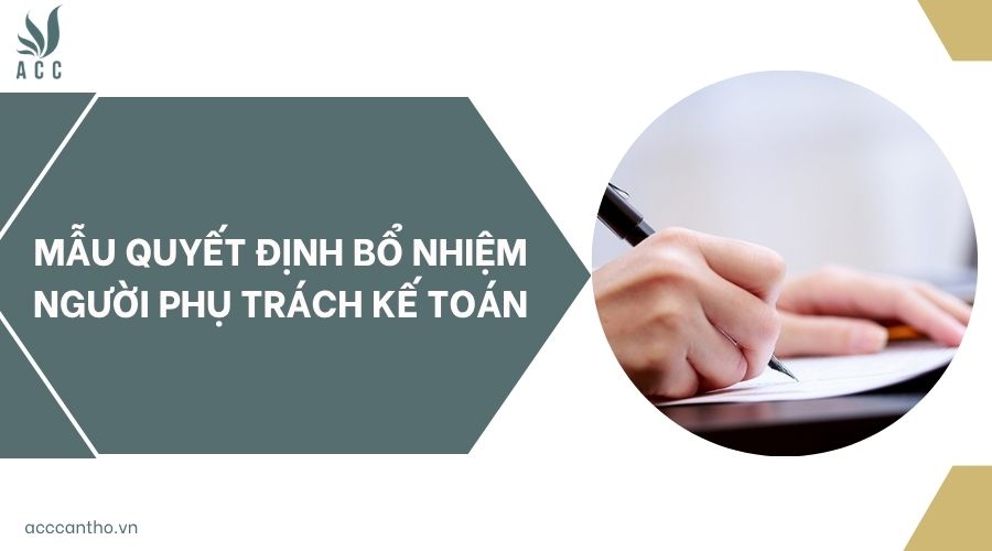 Mẫu quyết định bổ nhiệm người phụ trách kế toán
