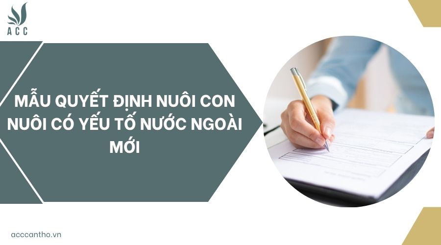 Mẫu quyết định nuôi con nuôi có yếu tố nước ngoài mới