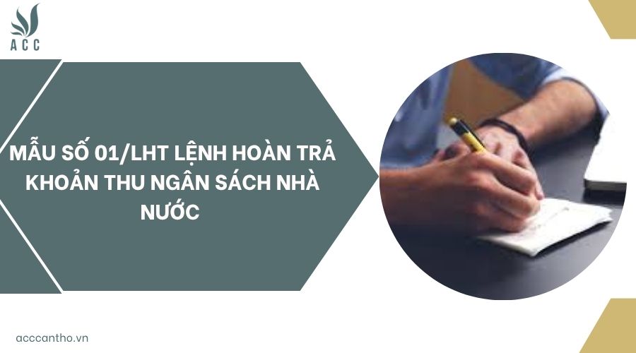 Mẫu số 01/LHT lệnh hoàn trả khoản thu ngân sách nhà nước