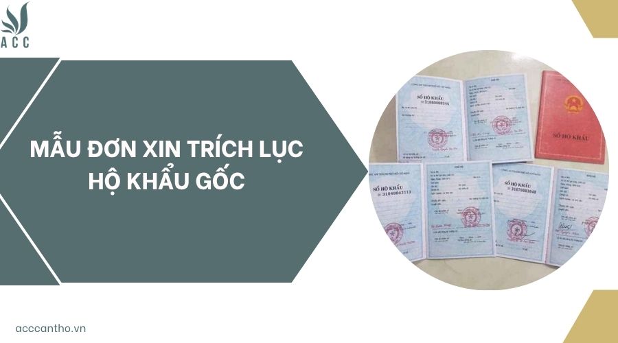 Mẫu đơn xin trích lục hộ khẩu gốc